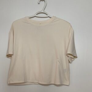 H&M Women's DryMove™ Cropped T-Shirt - Cream